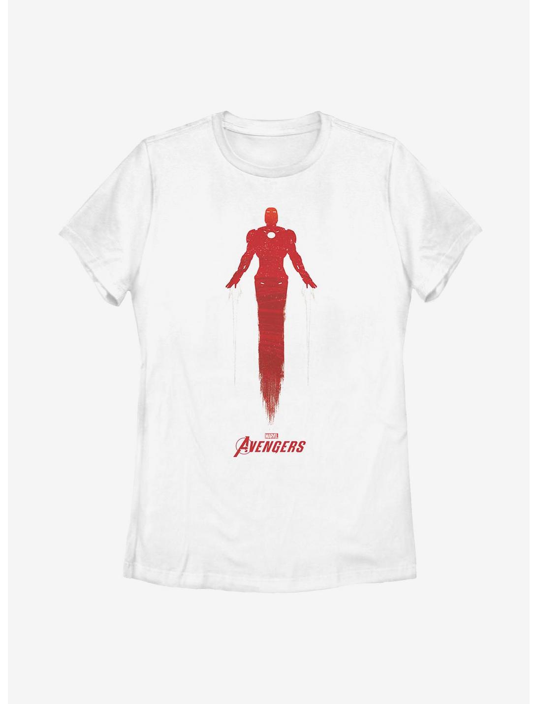 Marvel Iron Man Silhouette Womens T-Shirt, WHITE, hi-res