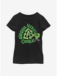 Marvel Hulk Green Vibes Youth Girls T-Shirt, BLACK, hi-res