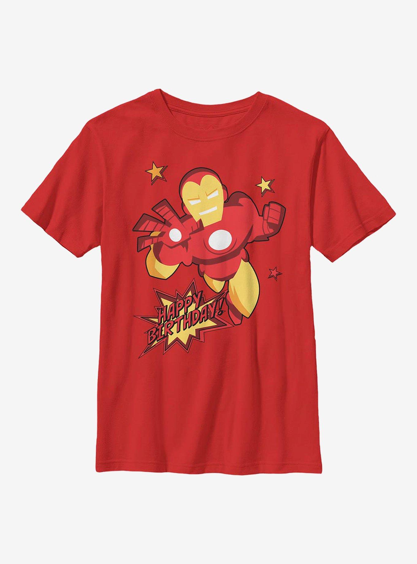 Marvel Iron Man Iron Man Birthday Youth T-Shirt, RED, hi-res