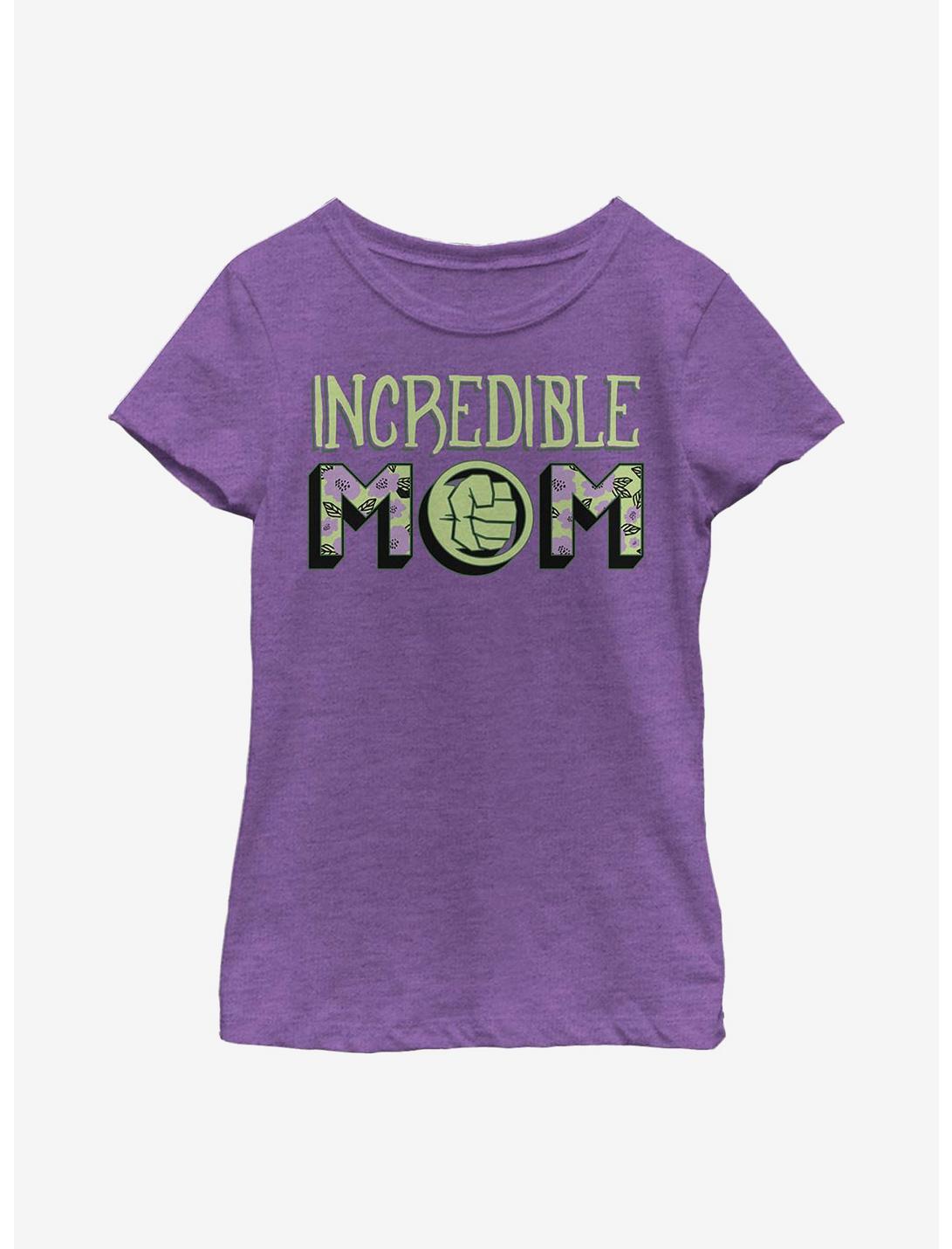 Marvel Hulk Incredible Hulk Mom Youth Girls T-Shirt, PURPLE BERRY, hi-res