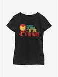 Marvel Iron Man Better Future Youth Girls T-Shirt, BLACK, hi-res