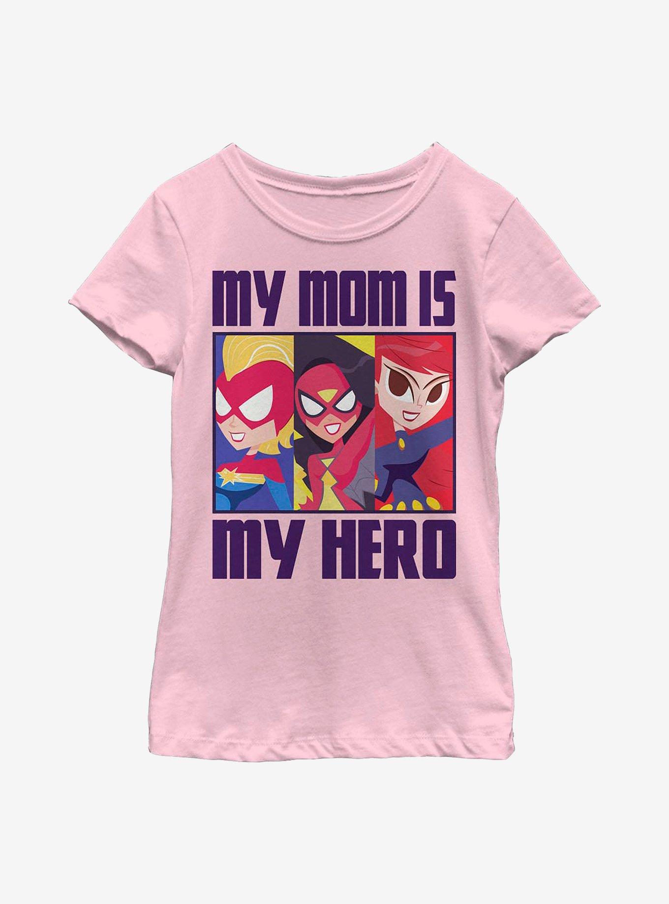 Marvel Hero Mom BoxUp Youth Girls T-Shirt, , hi-res