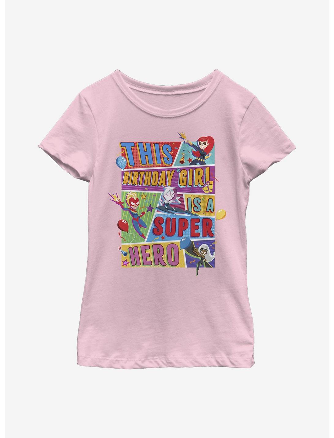Marvel Birthday Girl Youth Girls T-Shirt, PINK, hi-res
