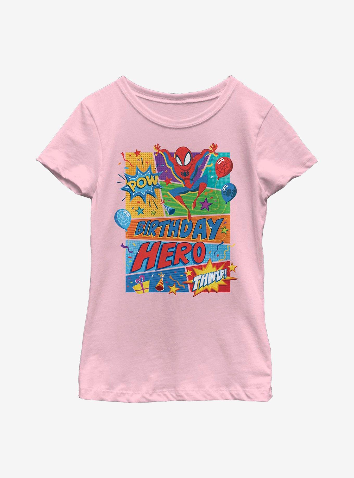 Marvel Spider-Man Birthday Hero Youth Girls T-Shirt, , hi-res