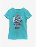 Marvel Spider-Man Web Slinging Birthday Youth Girls T-Shirt, TAHI BLUE, hi-res
