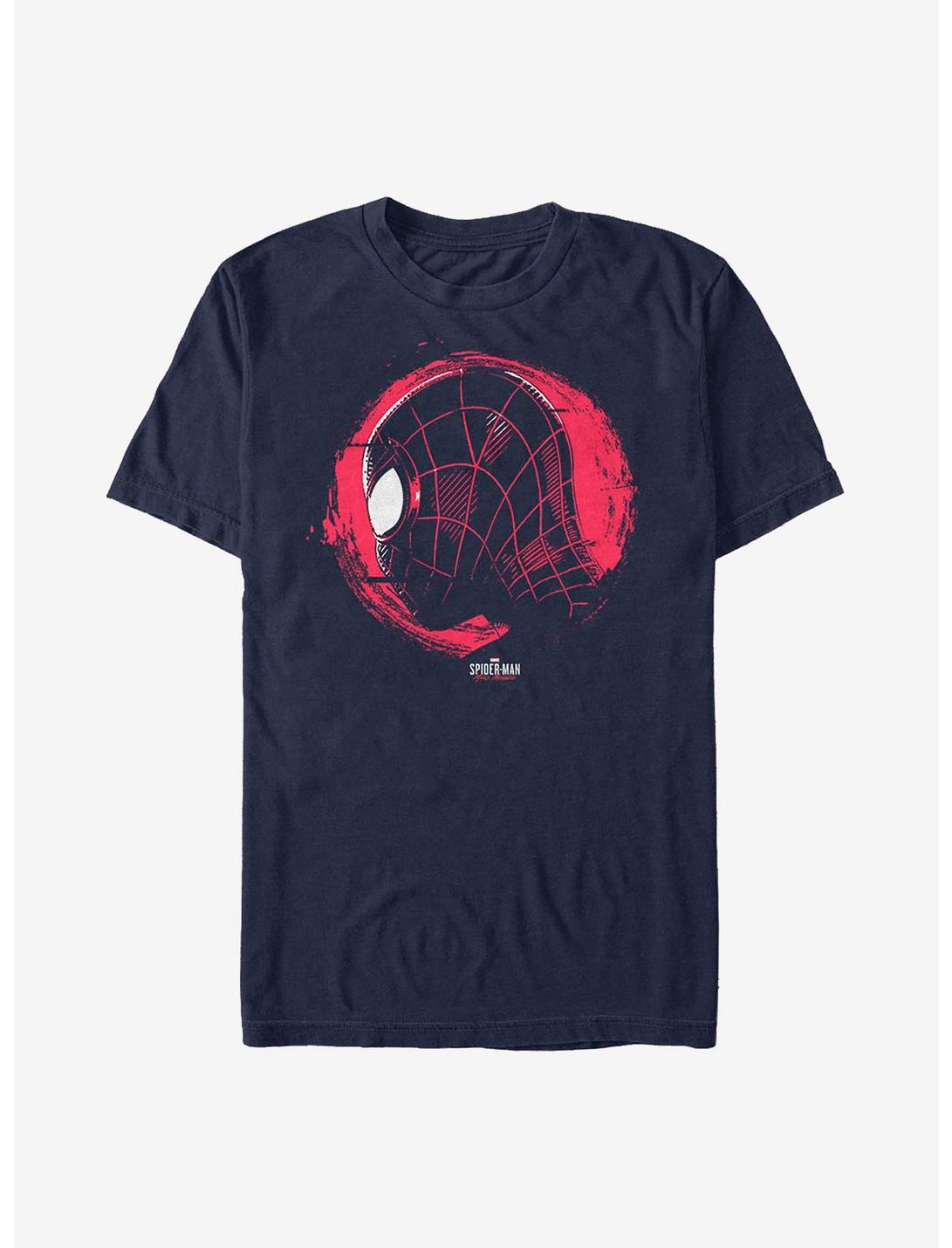 Marvel Spider-Man Circle Face T-Shirt, NAVY, hi-res