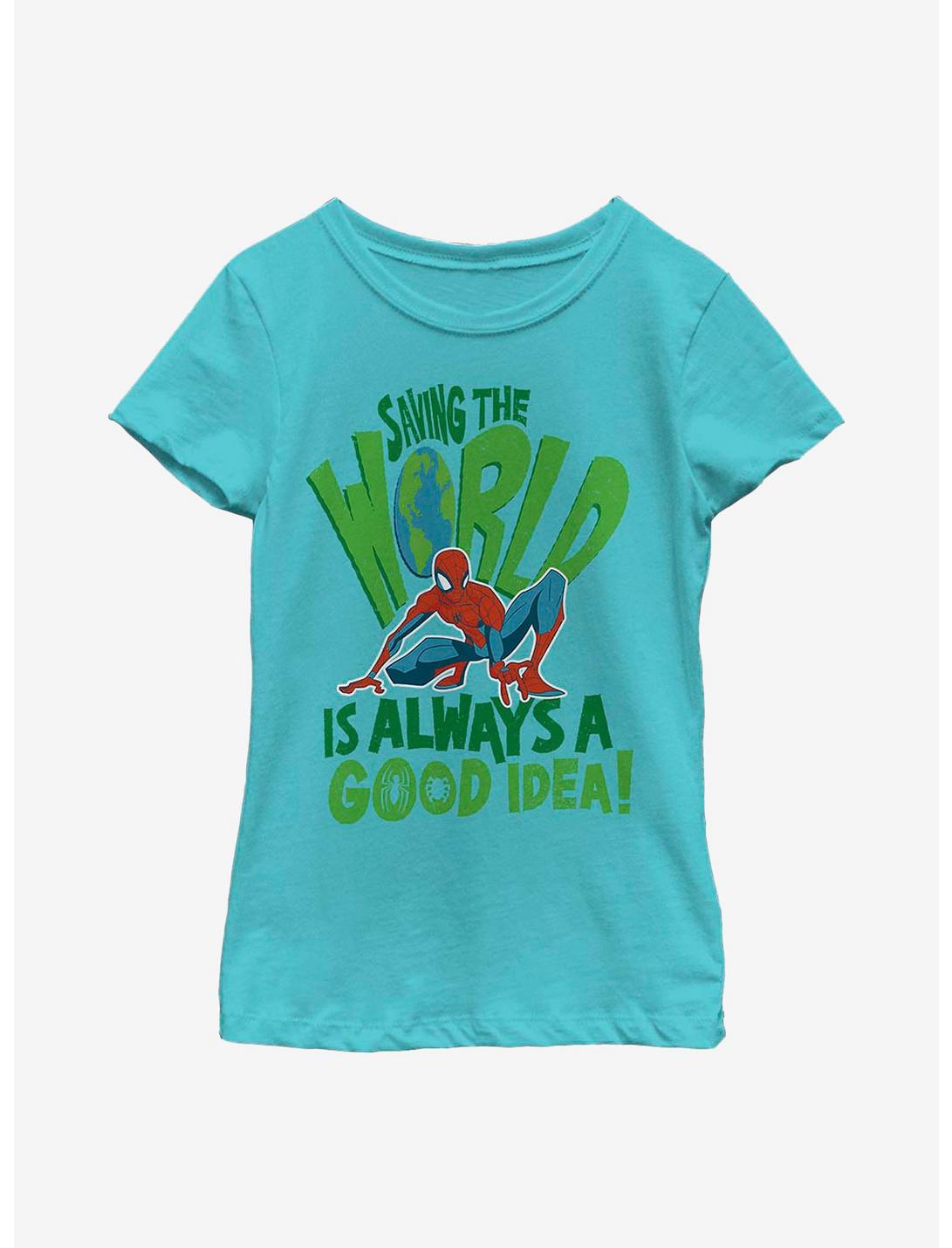Marvel Spider-Man Spider World Youth Girls T-Shirt, TAHI BLUE, hi-res