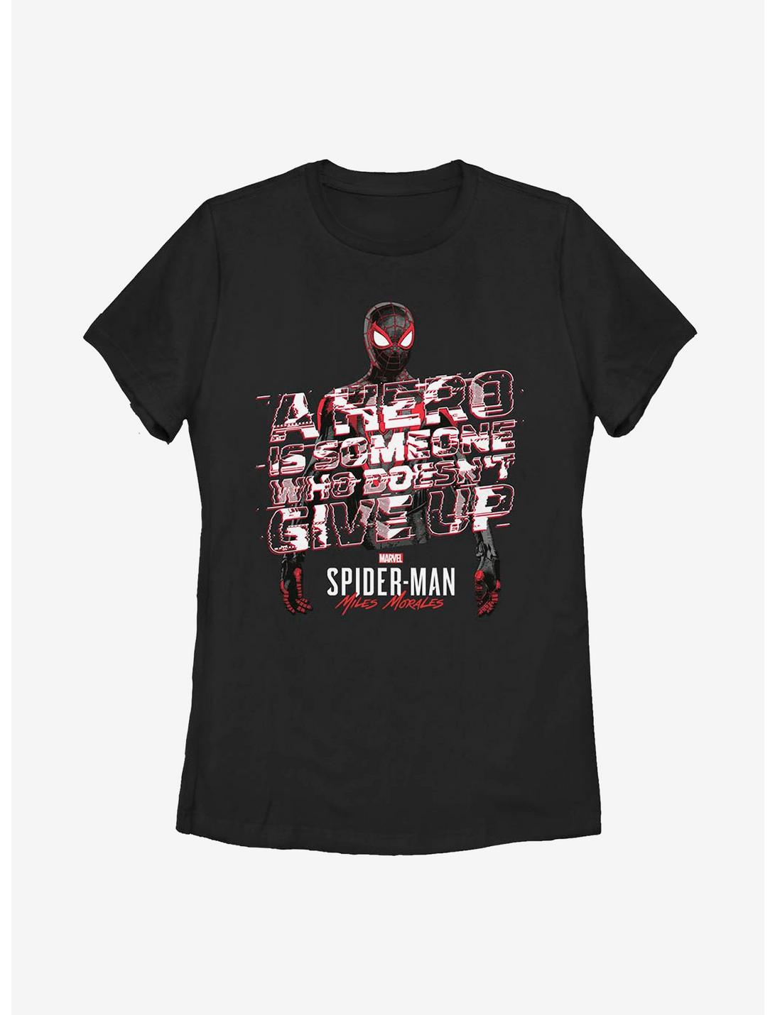 Marvel Spider-Man A Hero Editorial Womens T-Shirt, BLACK, hi-res