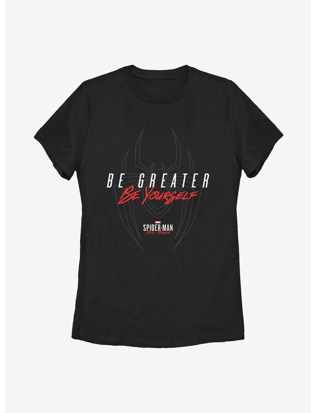 Marvel Spider-Man Be Greater Be Yourself Womens T-Shirt, BLACK, hi-res