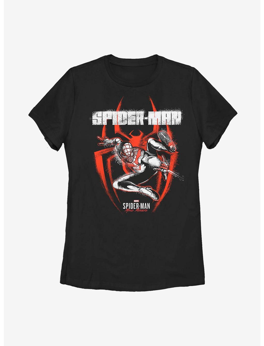Marvel Spider-Man Spray Morales Womens T-Shirt, BLACK, hi-res