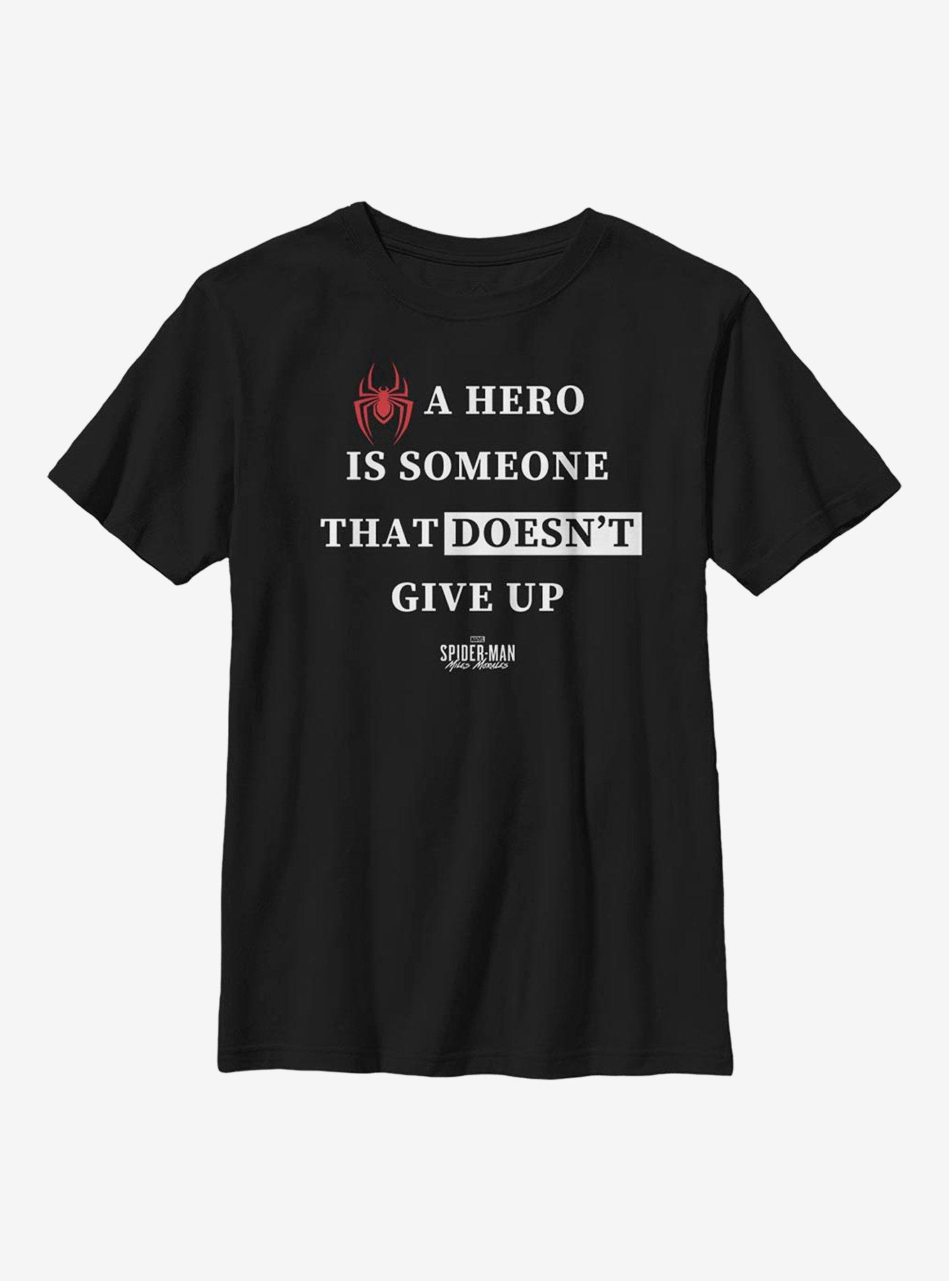 Marvel Spider-Man Hero Text Youth T-Shirt, BLACK, hi-res