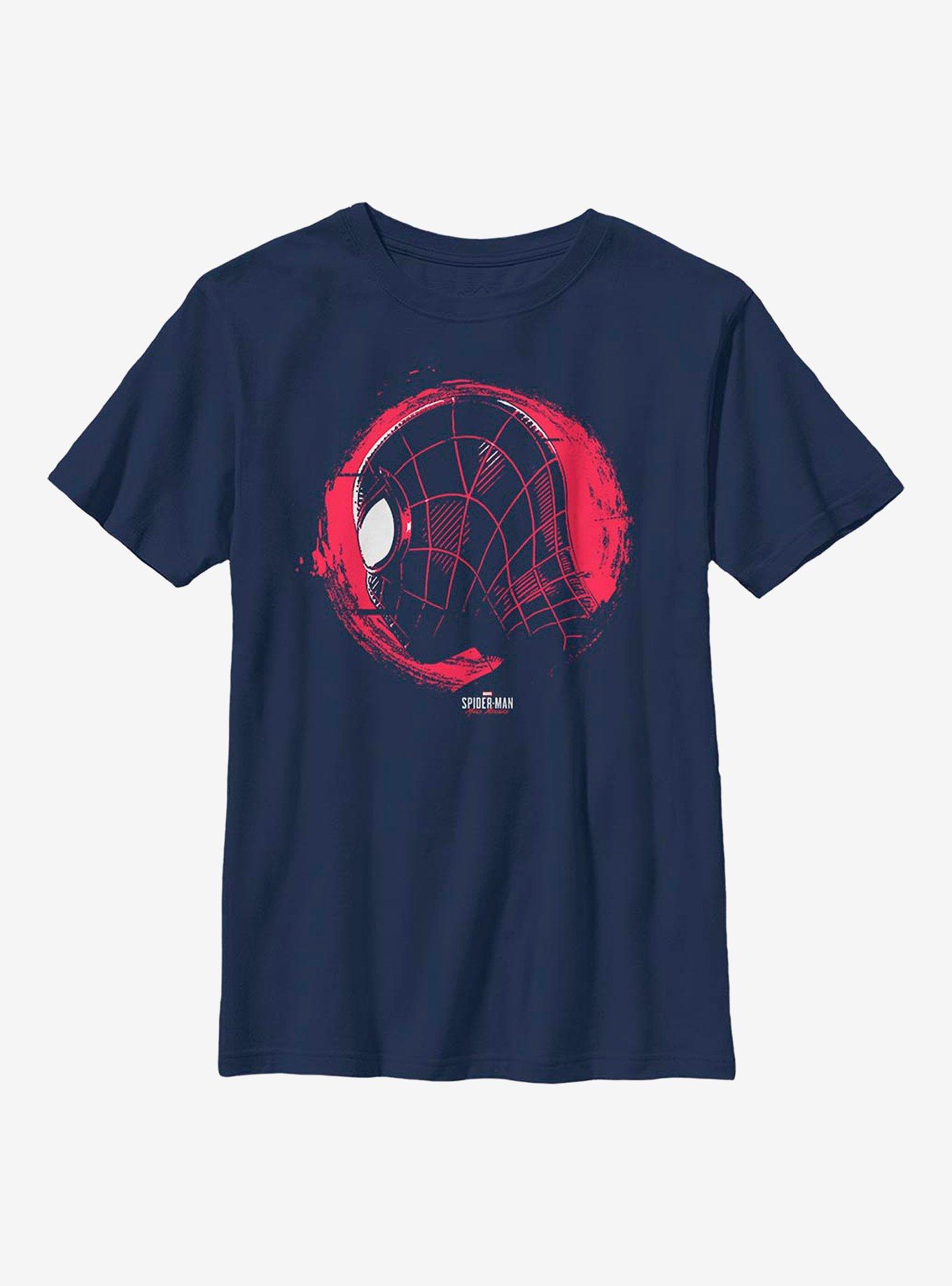 Marvel Spider-Man Circle Face Youth T-Shirt, , hi-res