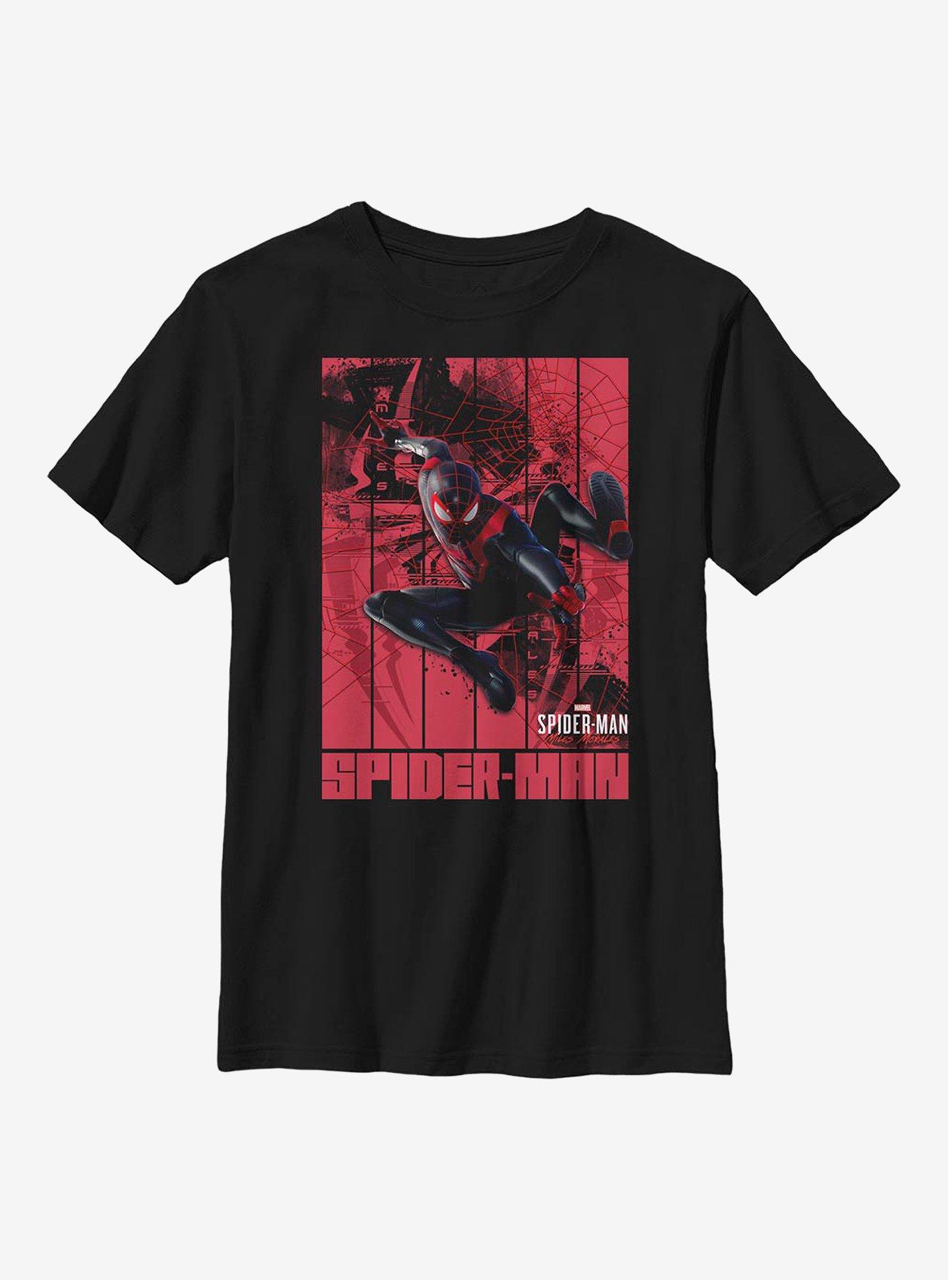 Marvel Spider-Man Panel Morales Paint Youth T-Shirt, , hi-res
