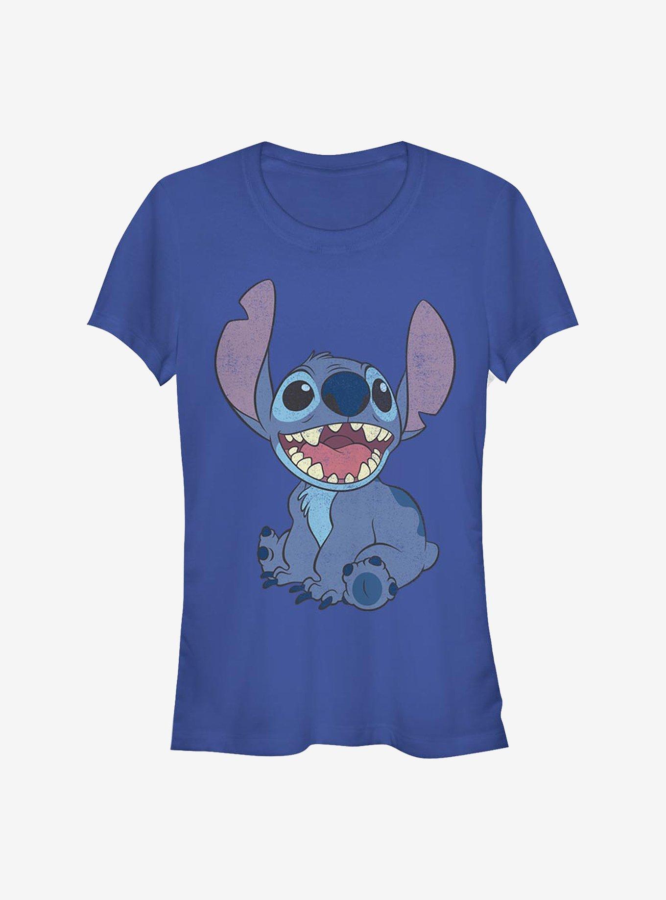 Disney Lilo & Stitch Basic Happy Stitch Girls T-Shirt, ROYAL, hi-res