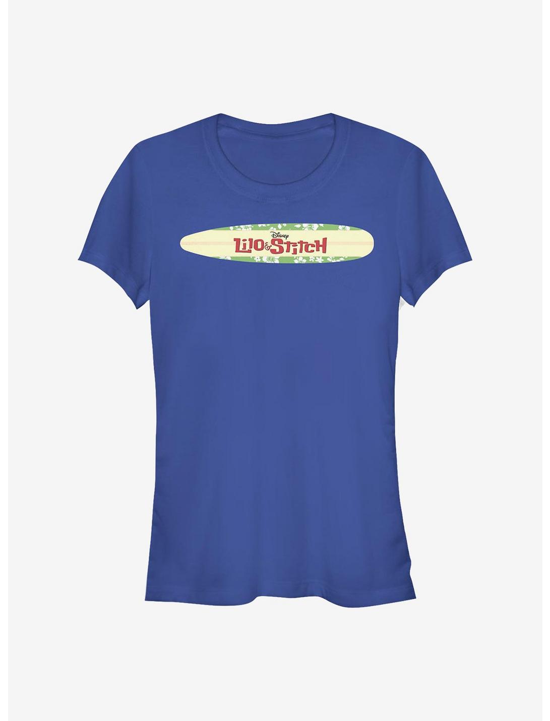 Disney Lilo & Stitch Surfboard Logo Girls T-Shirt, ROYAL, hi-res