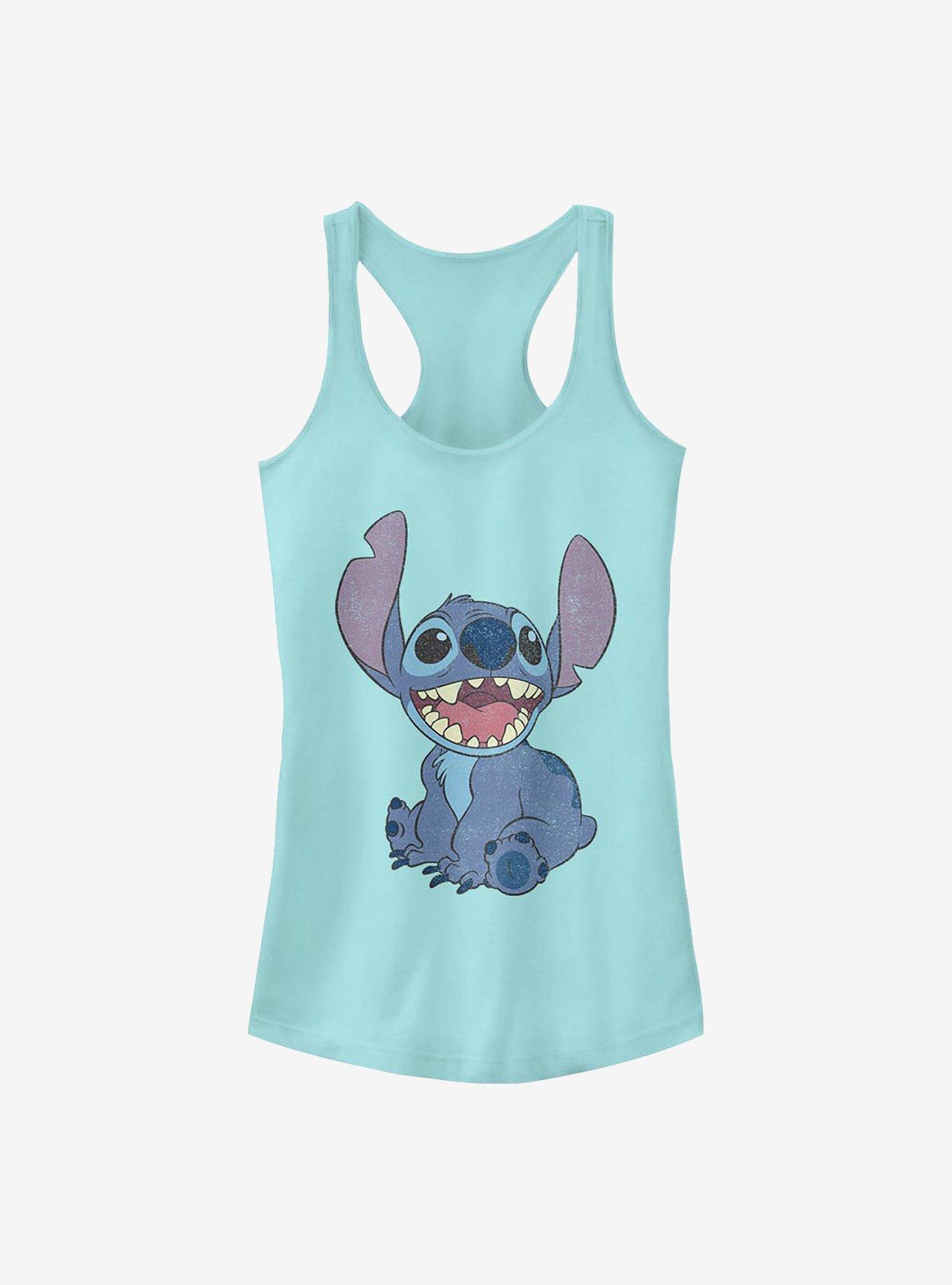 Disney Lilo & Stitch Basic Happy Stitch Girls Tank, , hi-res
