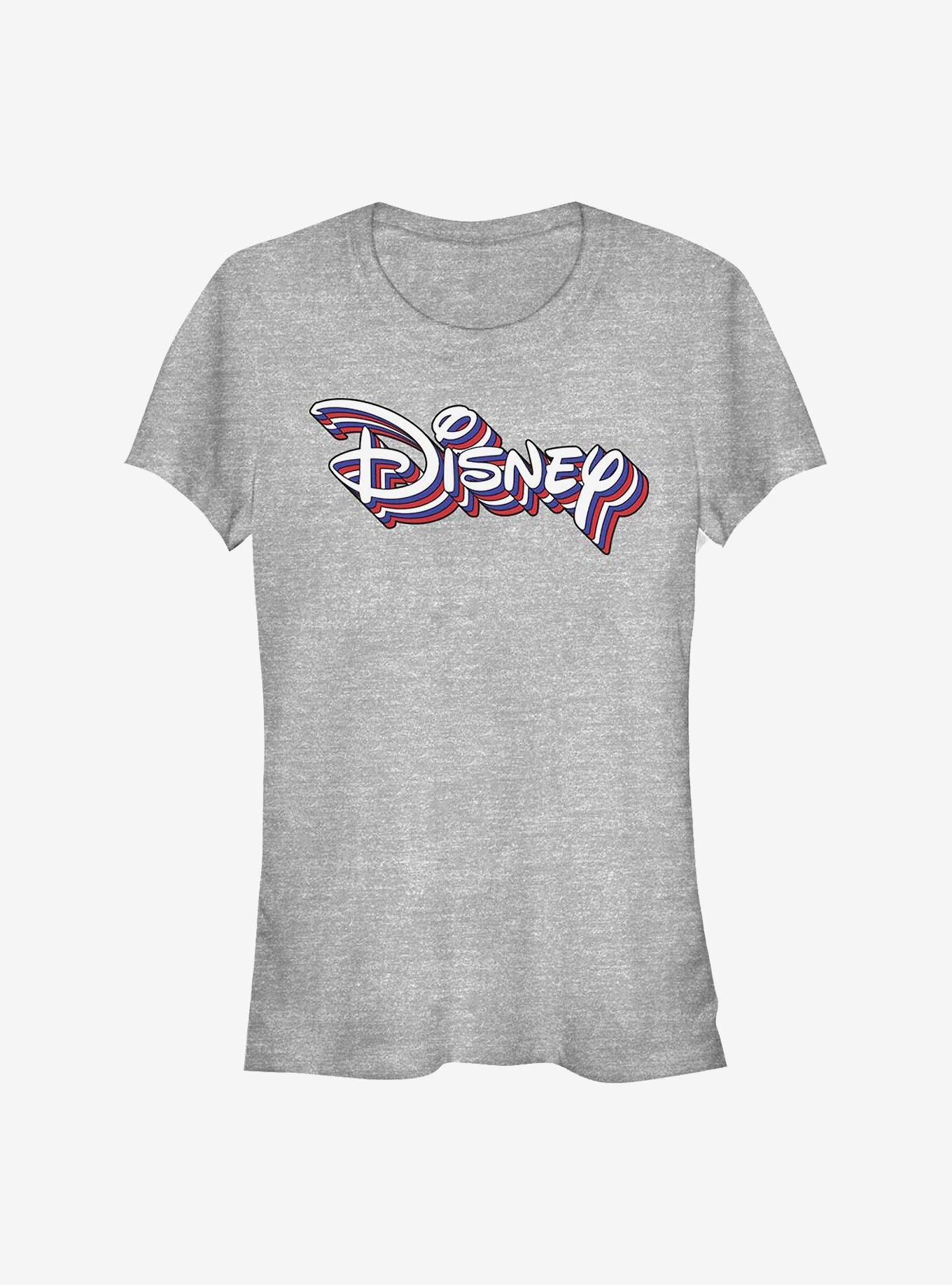 Disney Classic Retro Rainbow Logo Girls T-Shirt, ATH HTR, hi-res