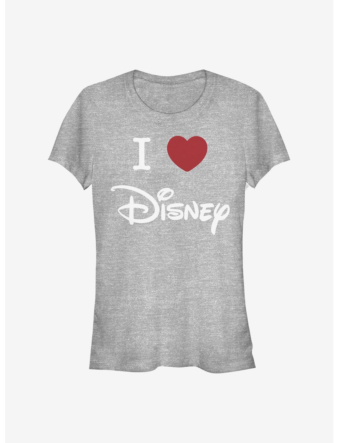 Disney Classic I Heart Disney Logo Girls T-Shirt, ATH HTR, hi-res
