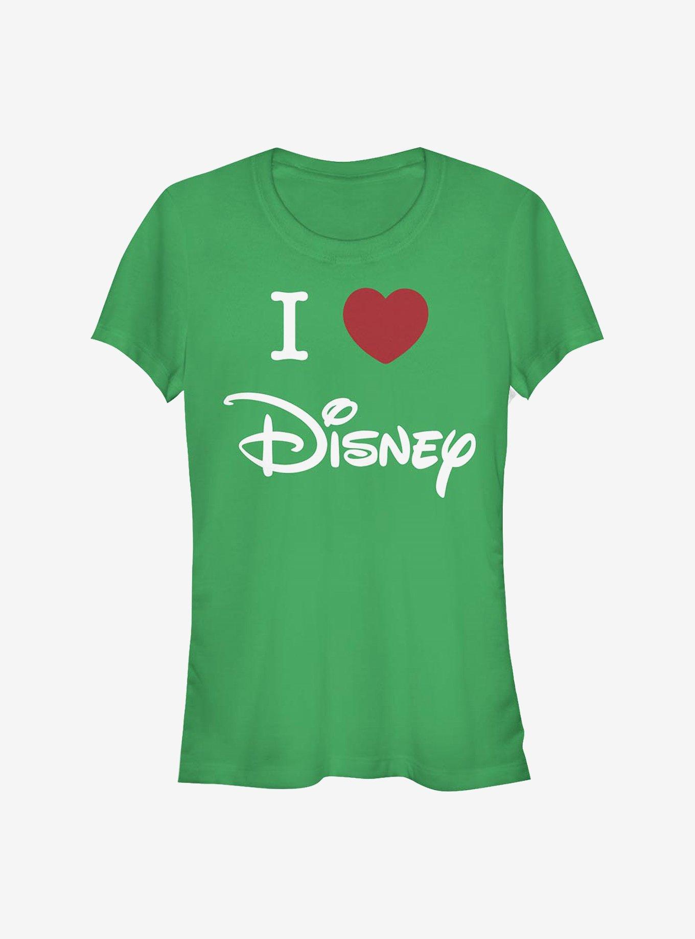 Disney Classic I Heart Disney Logo Girls T-Shirt, KELLY, hi-res