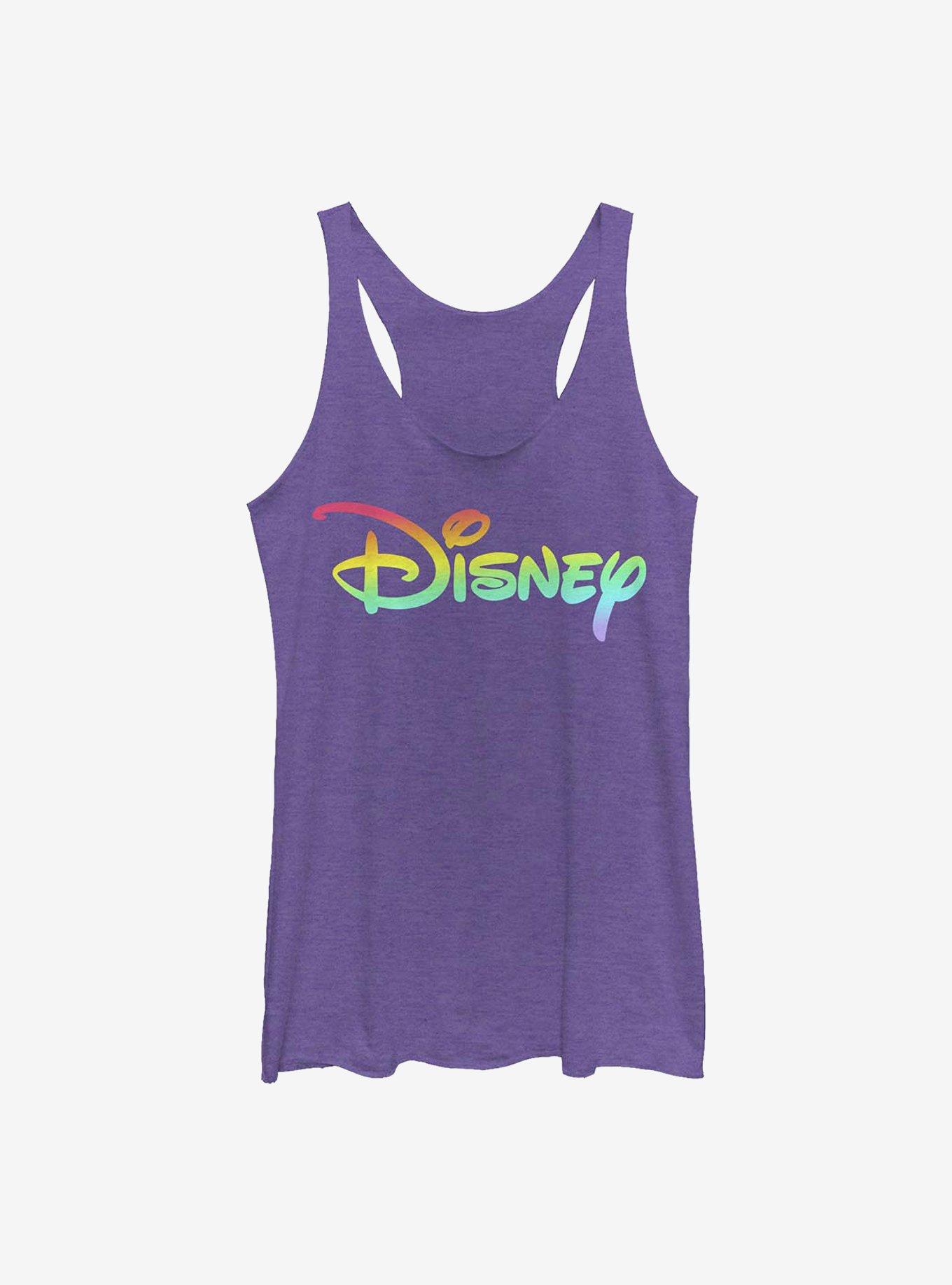 Disney Classic Logo Rainbow Fill Girls Tank, PUR HTR, hi-res