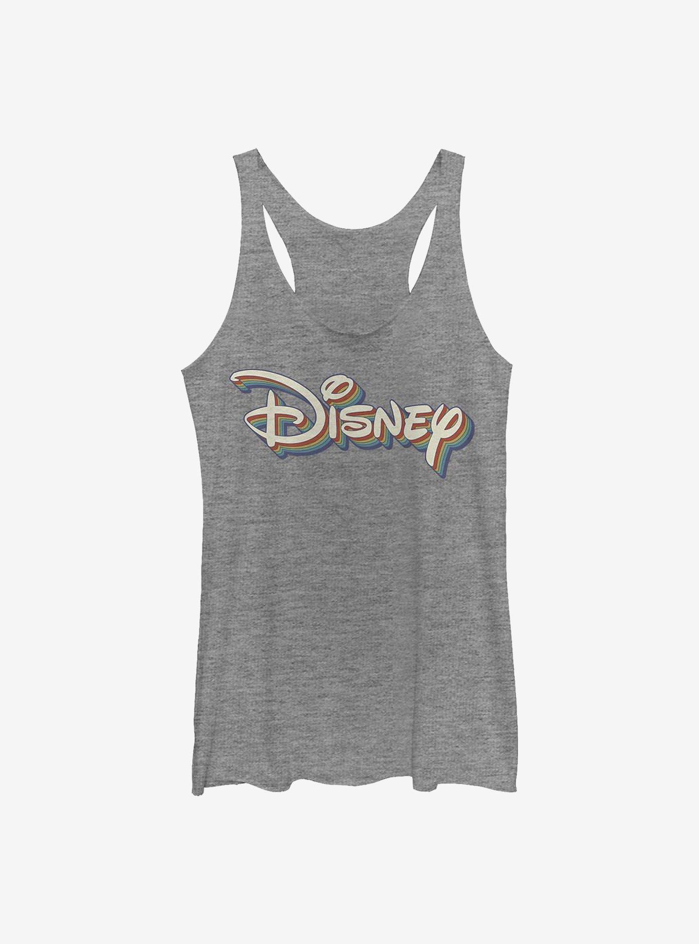 Disney Classic Retro Rainbow Logo Girls Tank