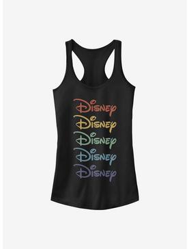 Disney Classic Logo Rainbow Stacked Girls Tank, , hi-res