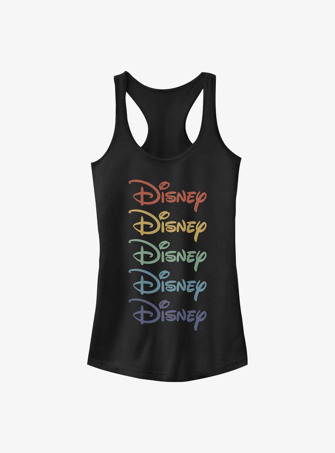 Disney Classic Logo Rainbow Stacked Girls Tank, , hi-res