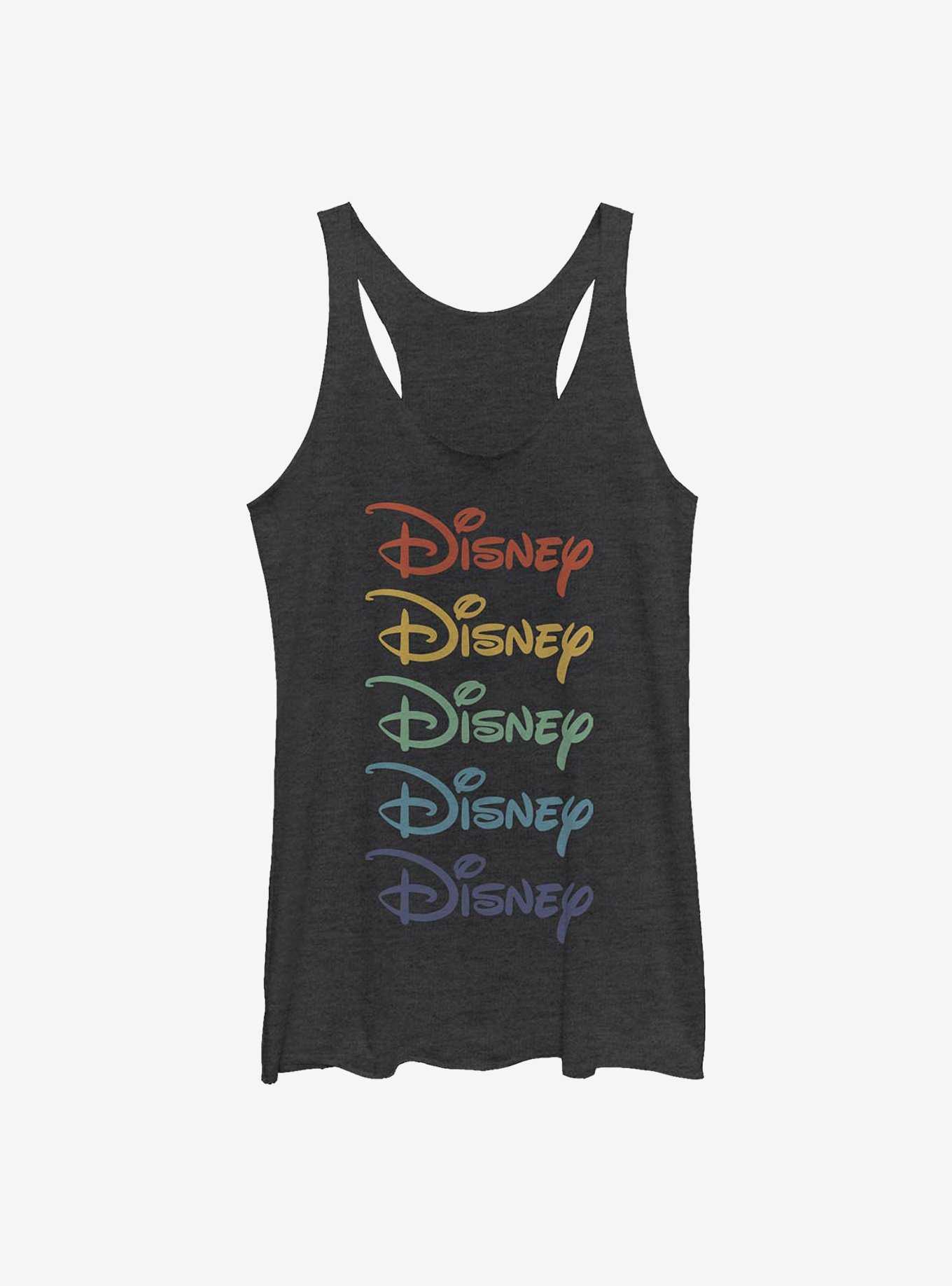Disney Classic Rainbow Stacked Logo Girls Tank, , hi-res