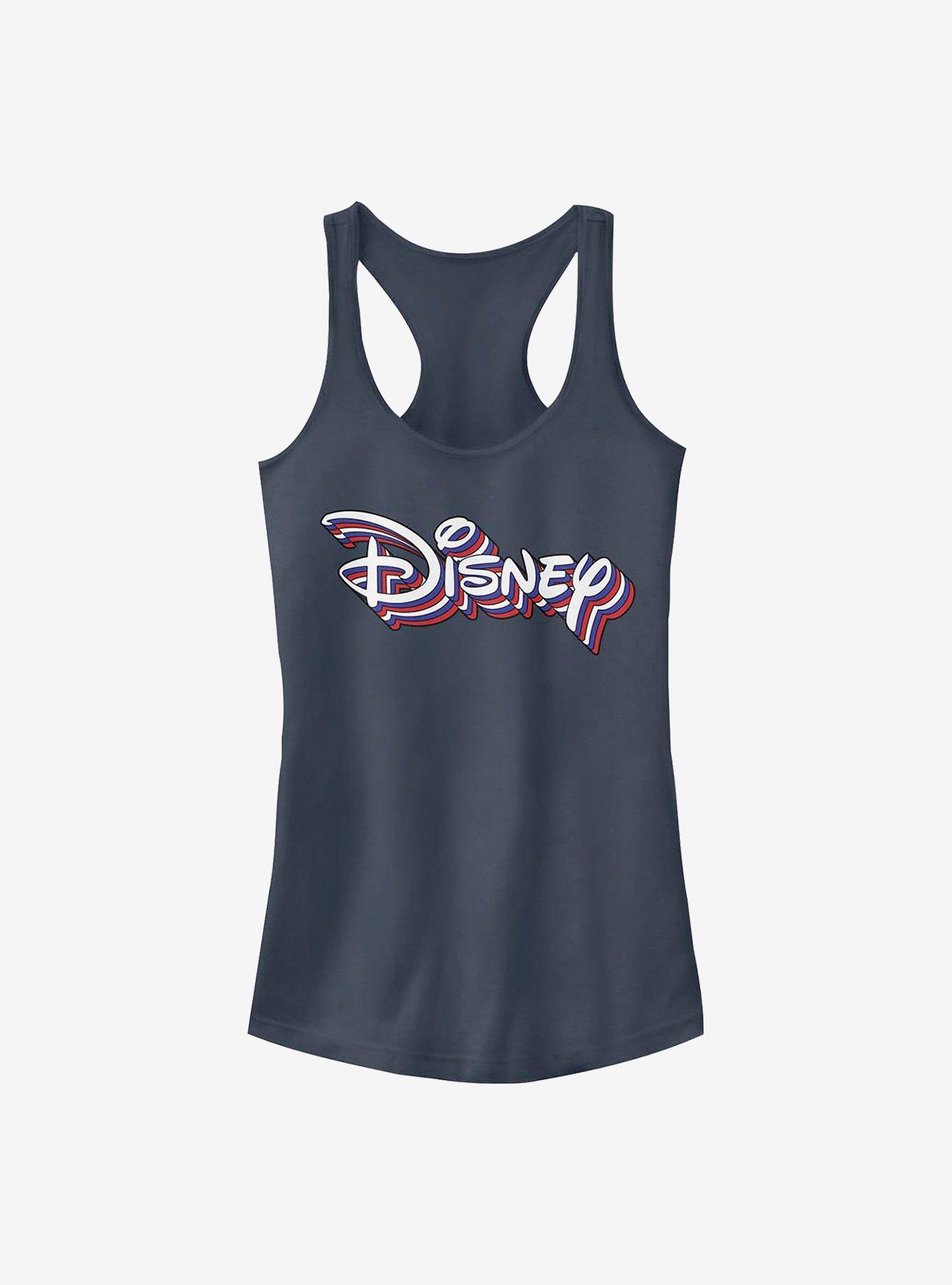 Disney Classic Retro Rainbow Logo Girls Tank, INDIGO, hi-res