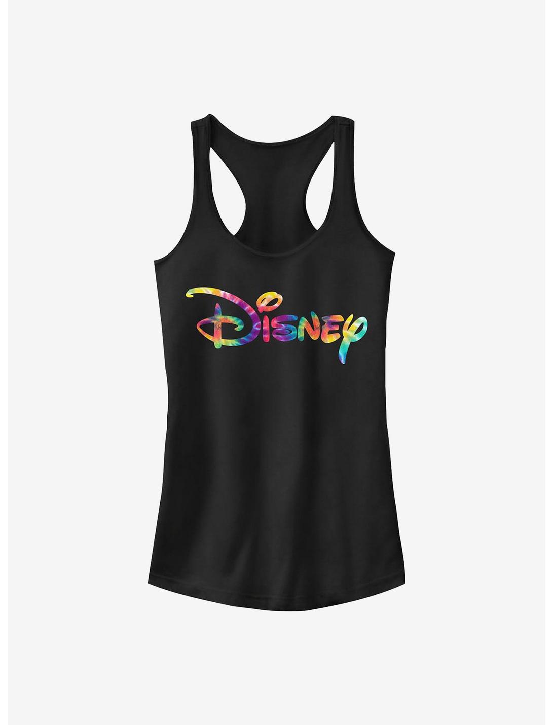 Disney Classic Logo Tie Dye Fill Girls Tank, BLACK, hi-res