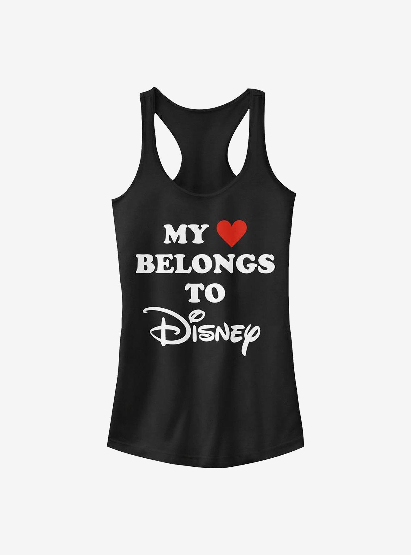 Disney Classic I Heart Disney Logo Girls Tank, BLACK, hi-res