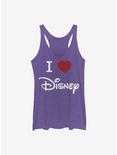 Disney Classic I Heart Disney Logo Girls Tank, PUR HTR, hi-res