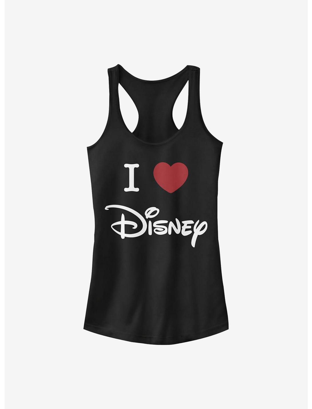Disney Classic I Heart Disney Logo Girls Tank, BLACK, hi-res
