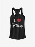 Disney Classic I Heart Disney Logo Girls Tank, BLACK, hi-res