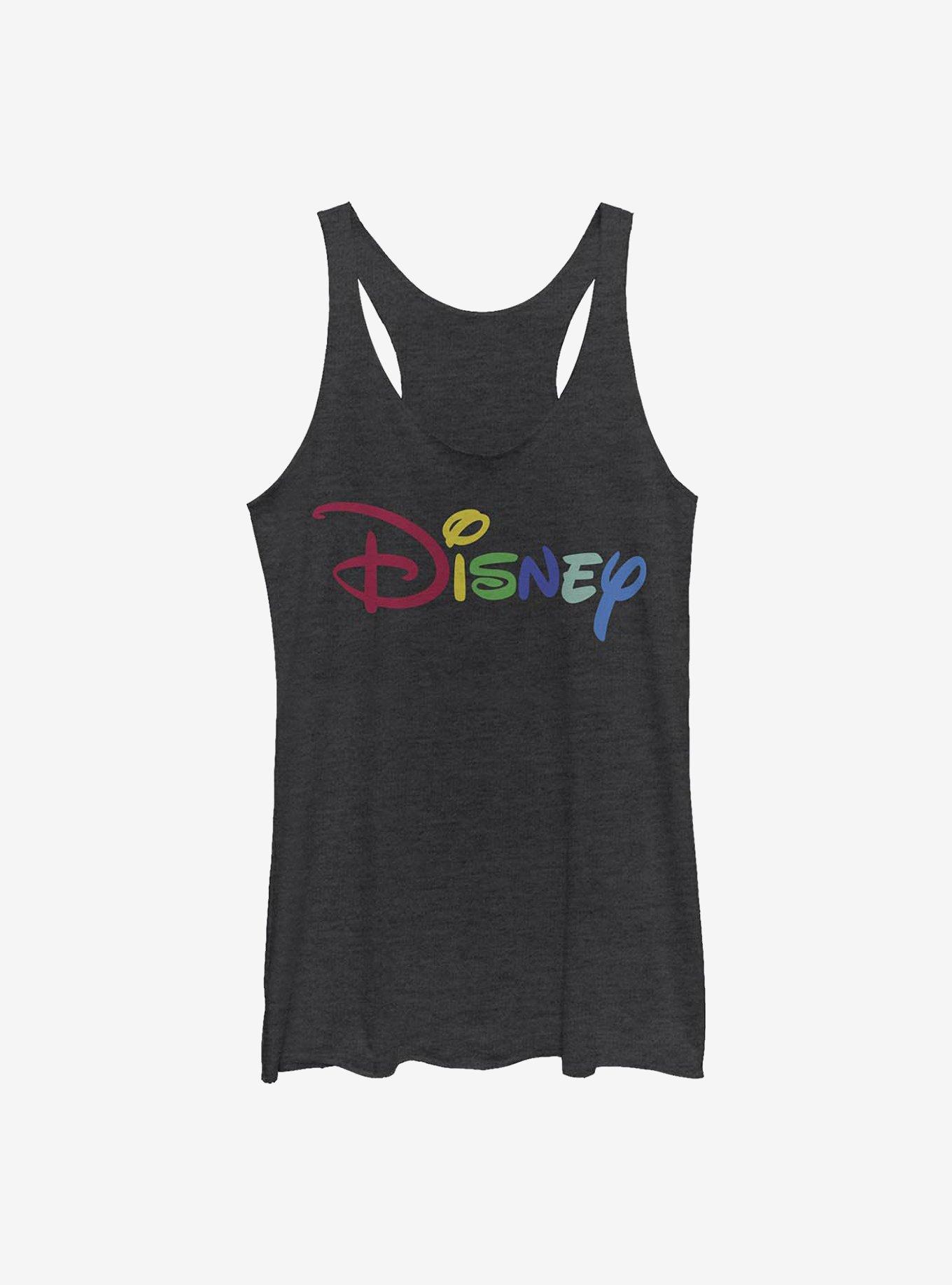 Disney Classic Multicolor Disney Logo Girls Tank, BLK HTR, hi-res