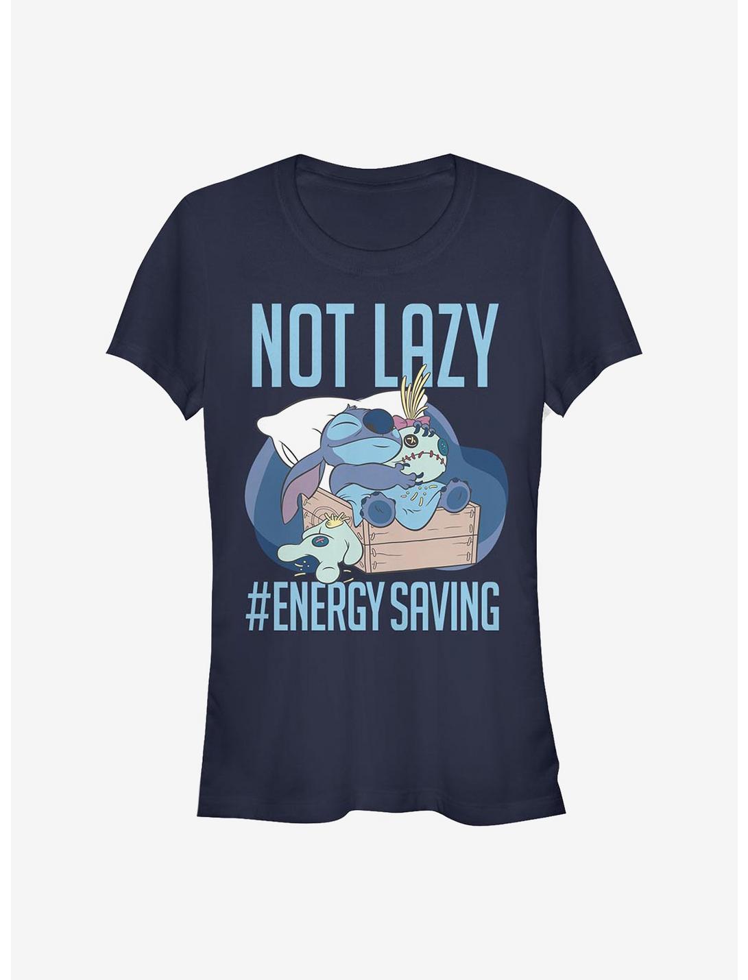 Disney Lilo & Stitch Lazy Energy Girls T-Shirt, NAVY, hi-res