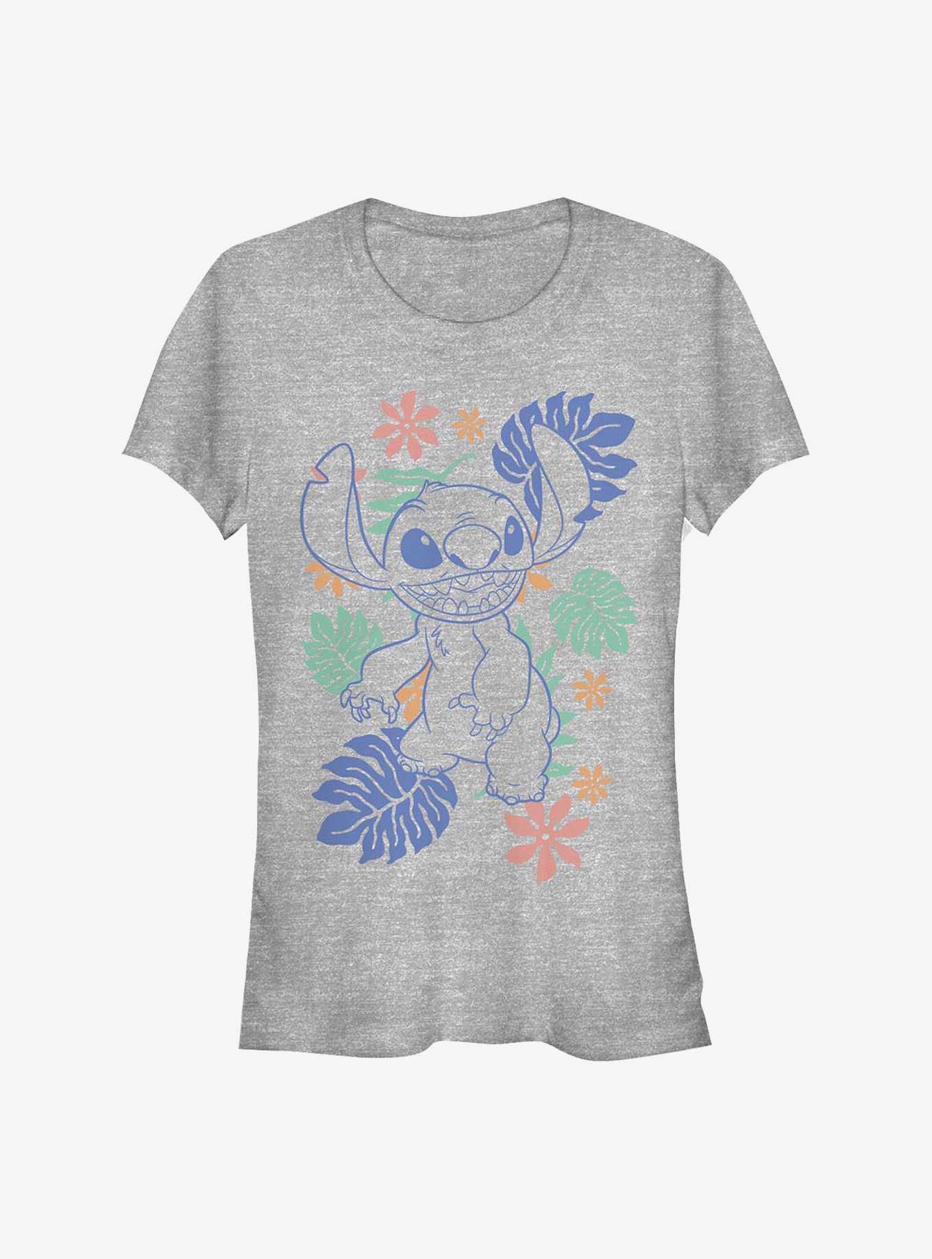 Disney Lilo & Stitch Retro Tropical Tonal Stitch Girls T-Shirt, , hi-res