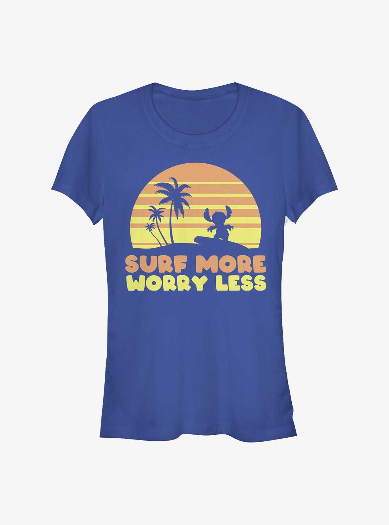Disney Lilo & Stitch Surf More Worry Less Girls T-Shirt, , hi-res