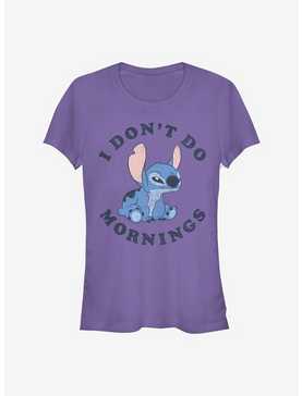 Disney Lilo & Stitch Don't Do Mornings Girls T-Shirt, , hi-res