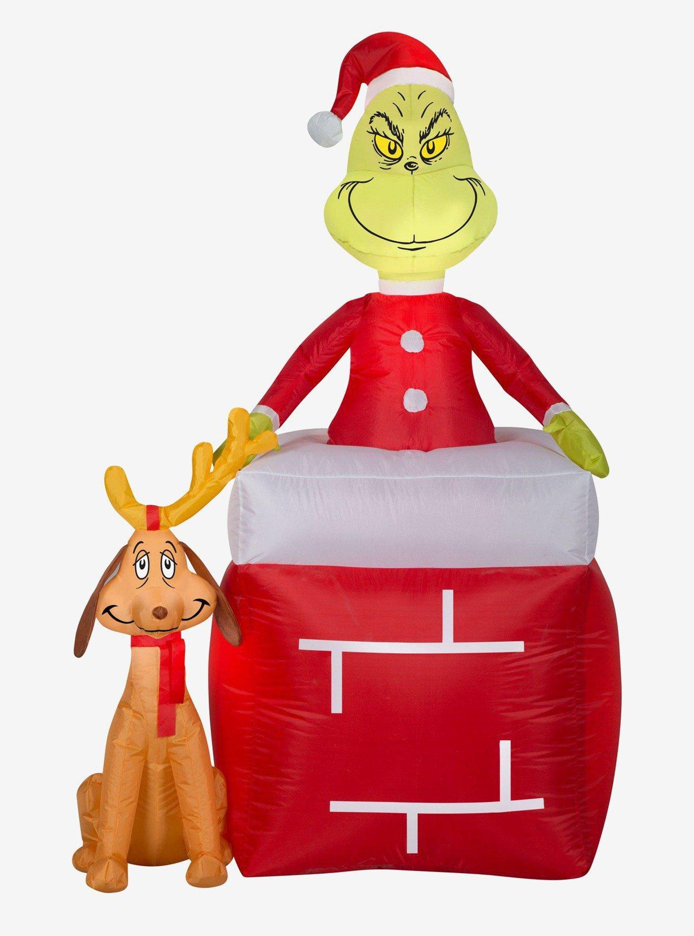 The Grinch Grinch And Max Chimney Airblown Inflatable, , hi-res