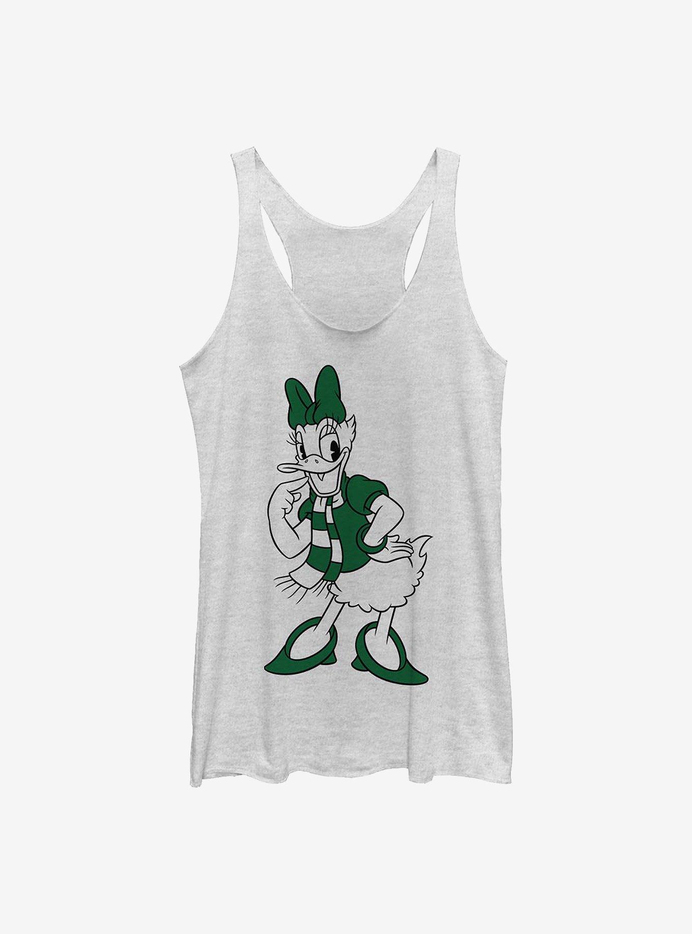 Disney Daisy Duck Pine Green Daisy Girls Tank, WHITE HTR, hi-res