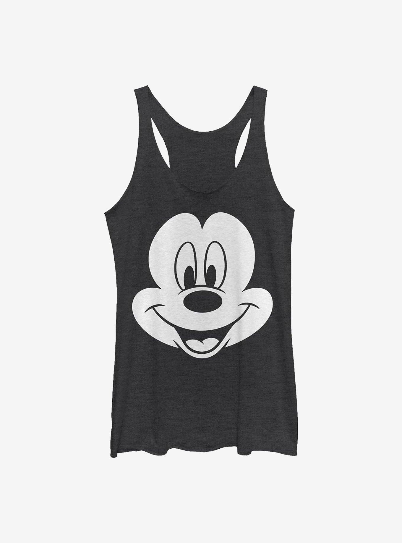 Disney Mickey Mouse Big Face Mickey Girls Tank, BLK HTR, hi-res