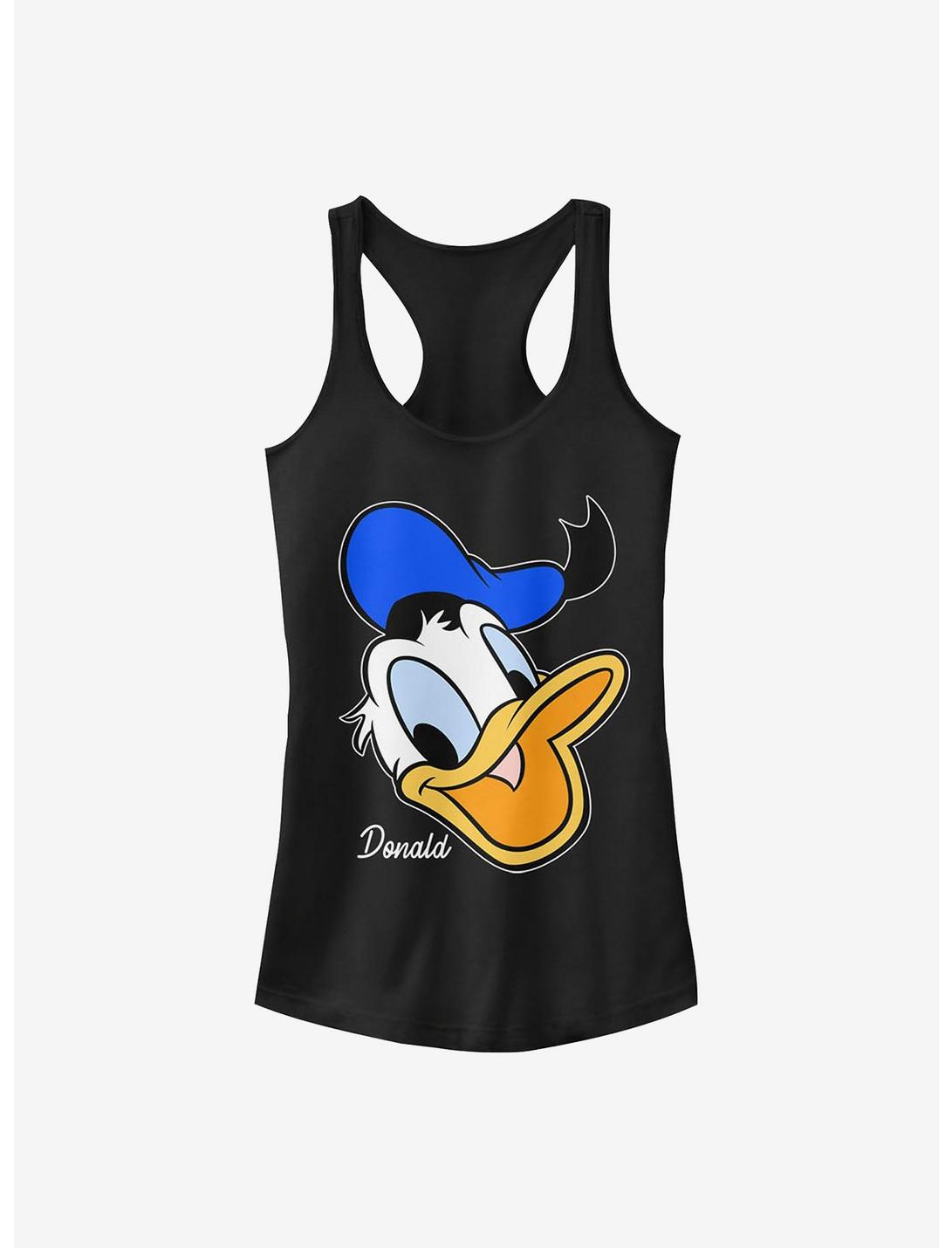 Disney Donald Duck Donald Big Face Girls Tank, BLACK, hi-res
