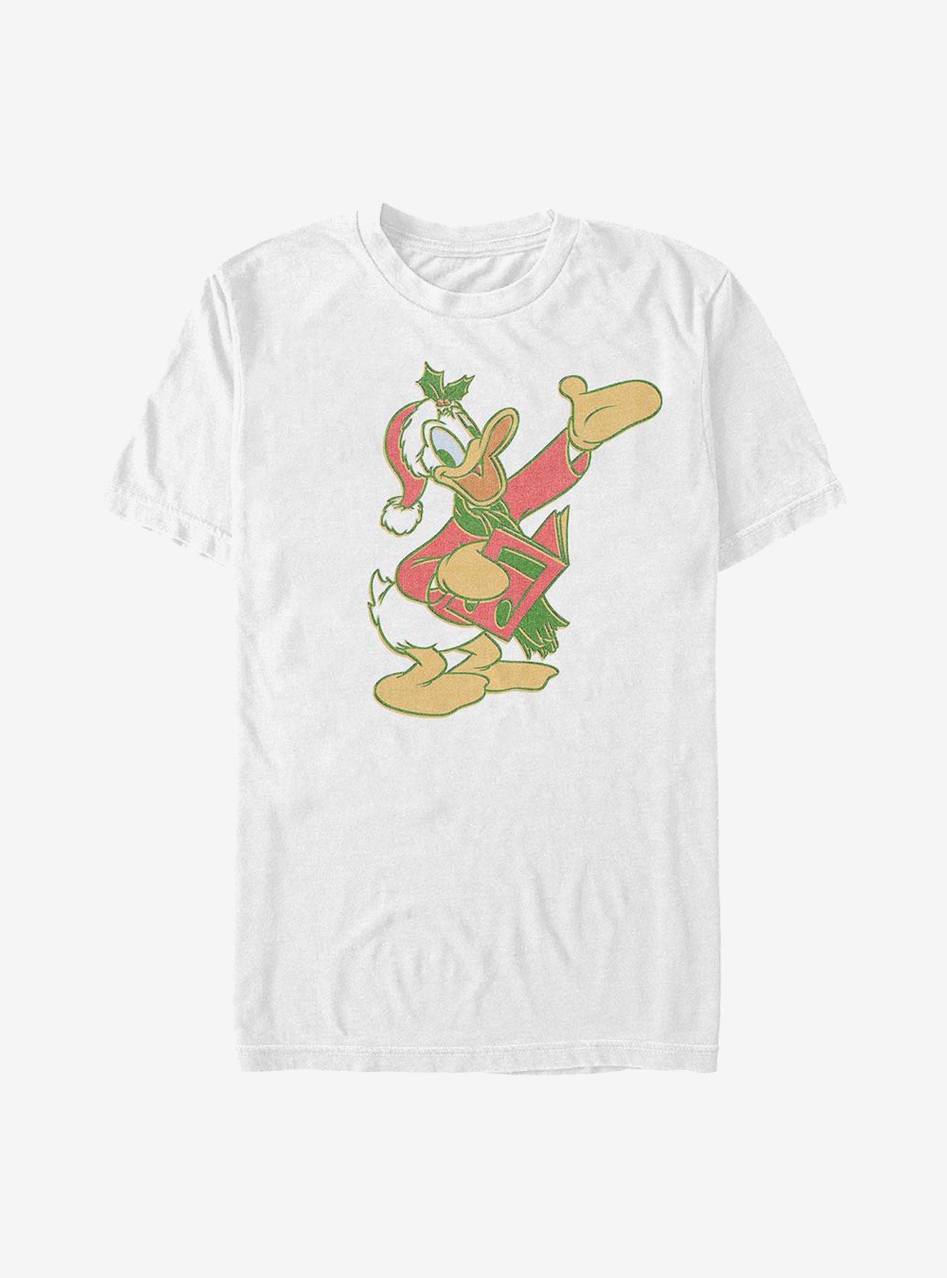 Disney Donald Duck Duck Carols T-Shirt, WHITE, hi-res