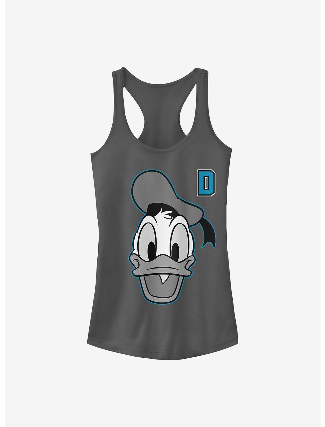 Disney Donald Duck Letter Duck Girls Tank, CHARCOAL, hi-res