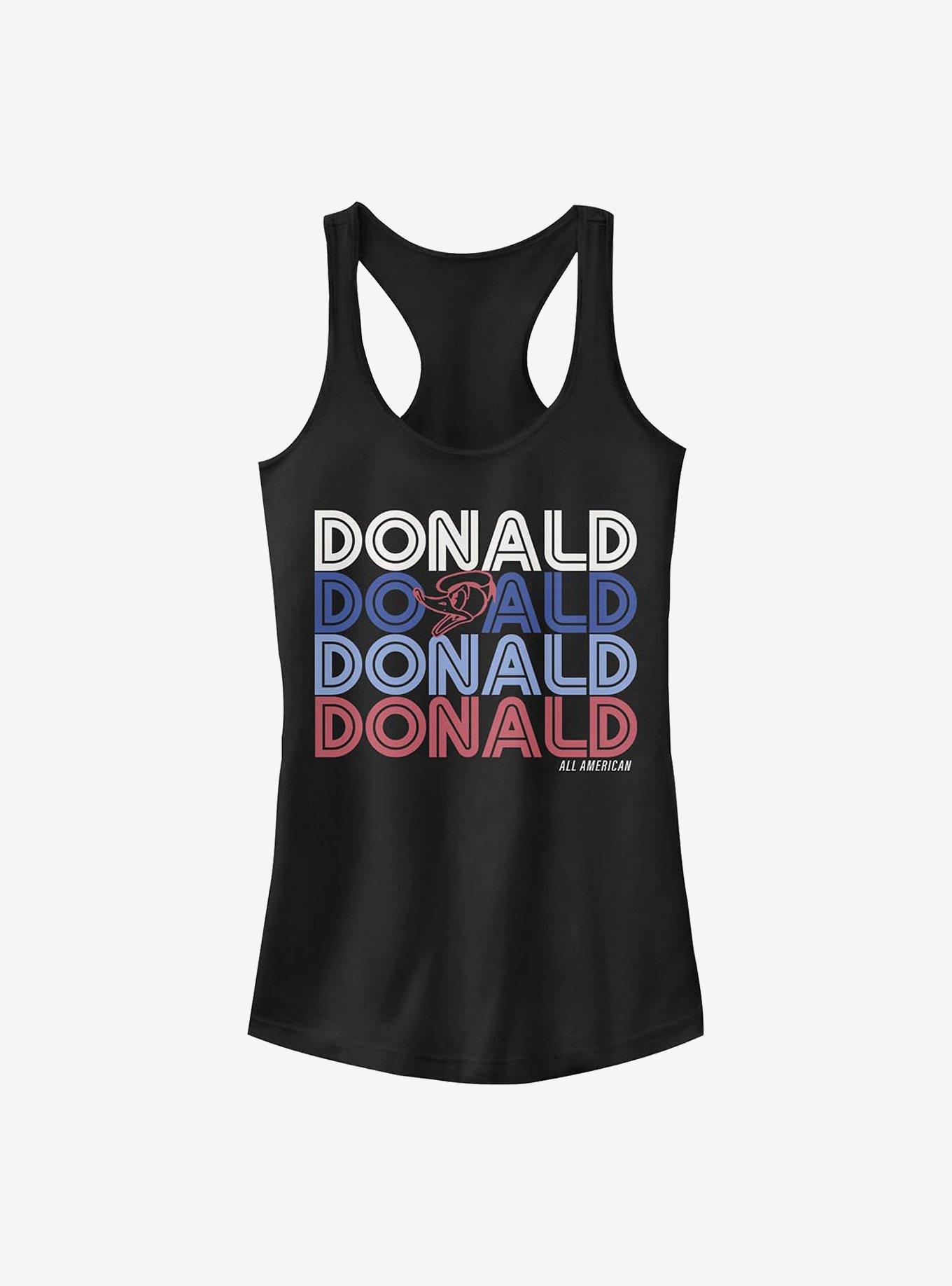 Disney Donald Duck Retro Stack Donald Girls Tank, BLACK, hi-res