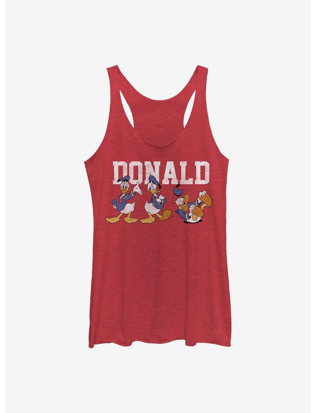 Disney Donald Duck Donald Poses Girls Tank, RED HTR, hi-res