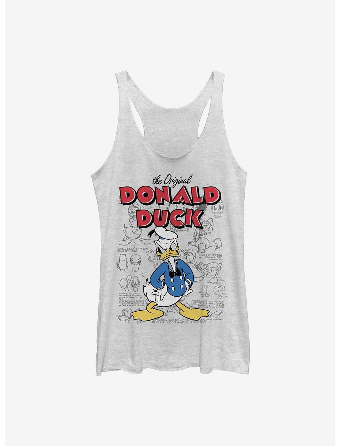 Disney Donald Duck Original Donald Sketchbook Girls Tank, WHITE HTR, hi-res
