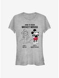 Disney Mickey Mouse Mickey Drawing Girls T-Shirt, ATH HTR, hi-res