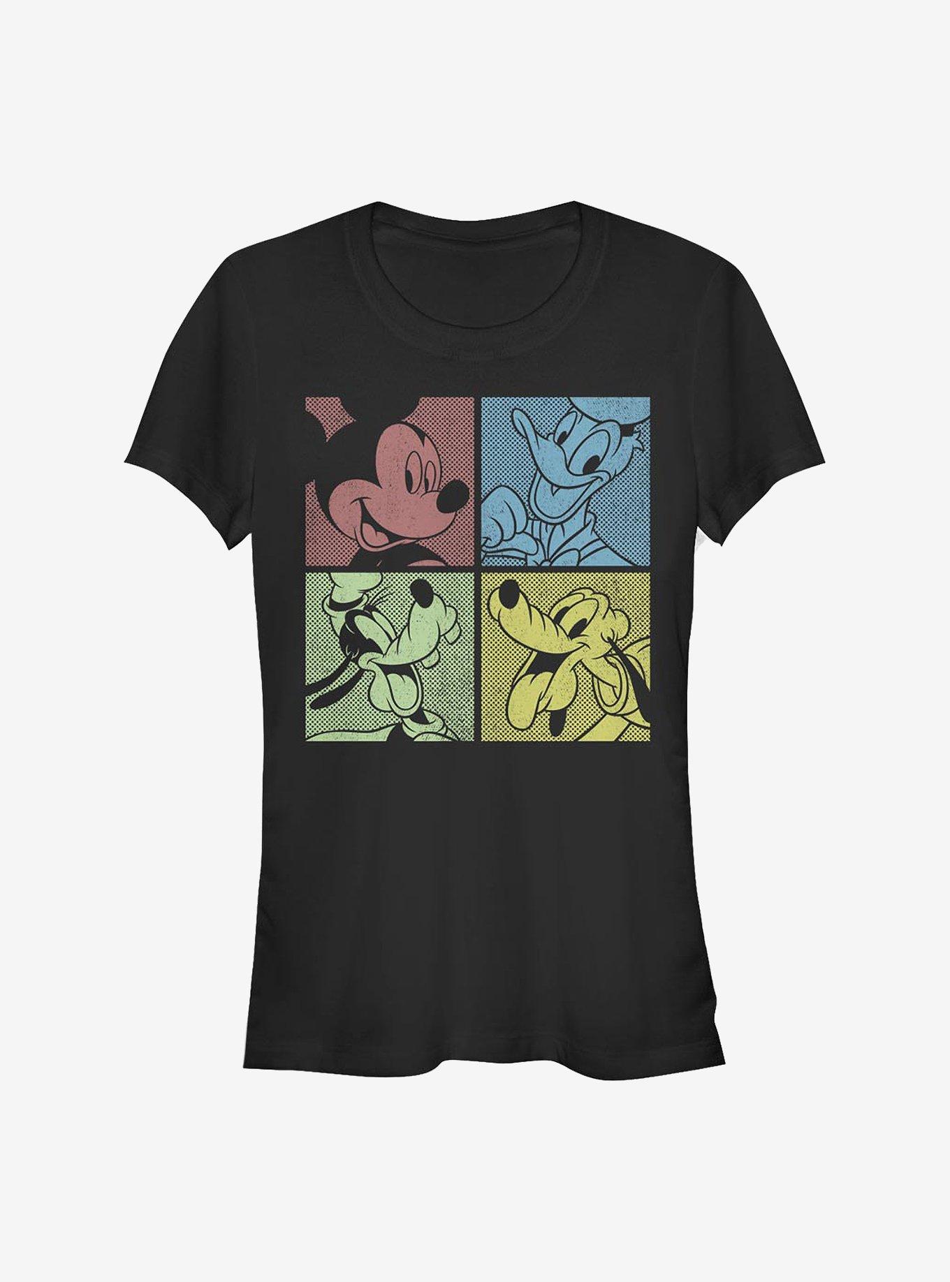 Disney Mickey Mouse Fab Four Girls T-Shirt, BLACK, hi-res